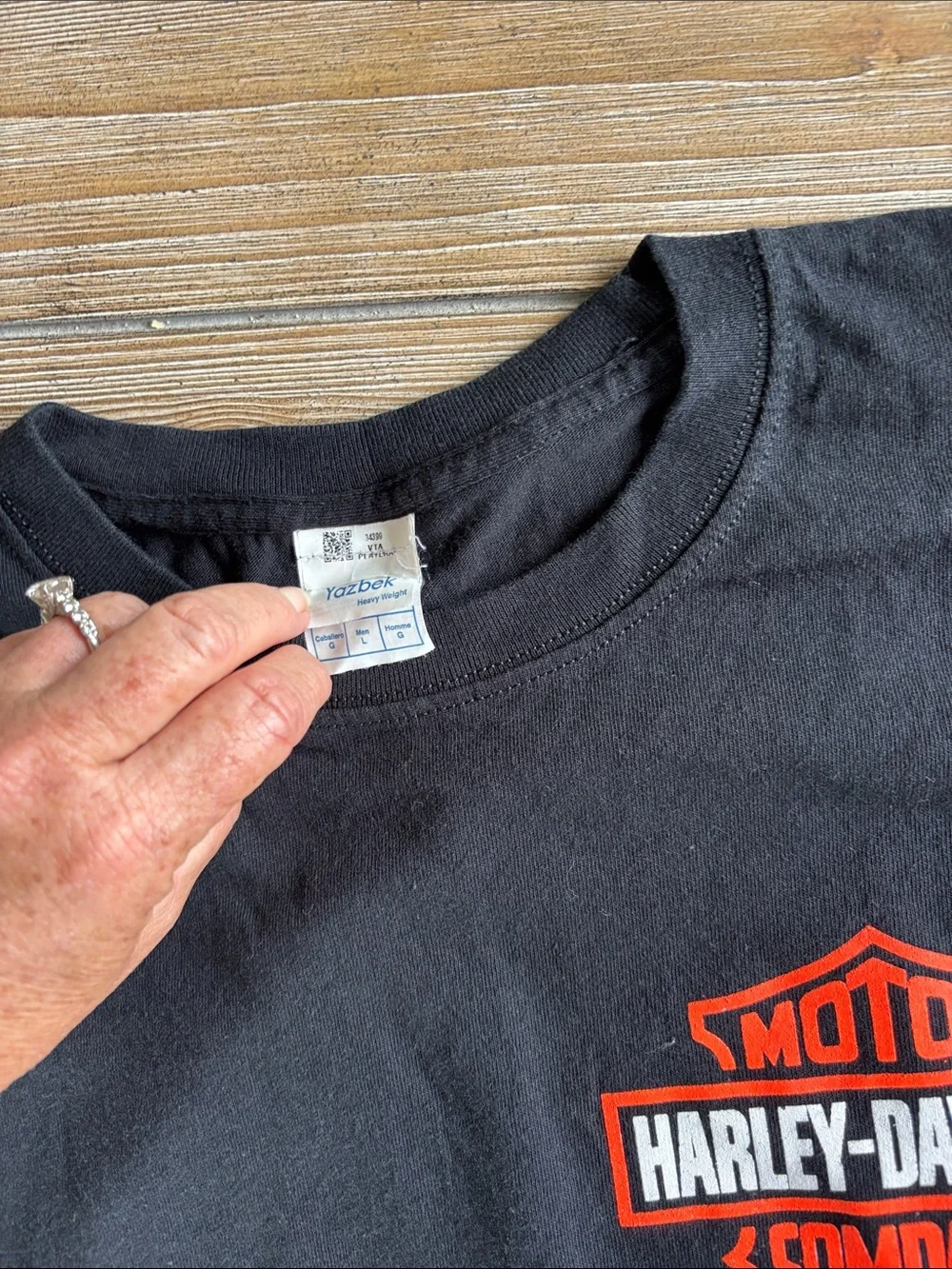 Harley-Davidson Black Short Sleeve Tee with Orange Logo - Puerto Vallarta